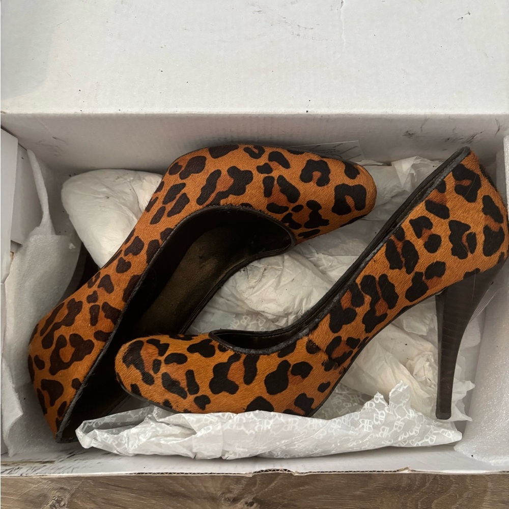 Banana Republic + Mad Men Cheetah Print Heels